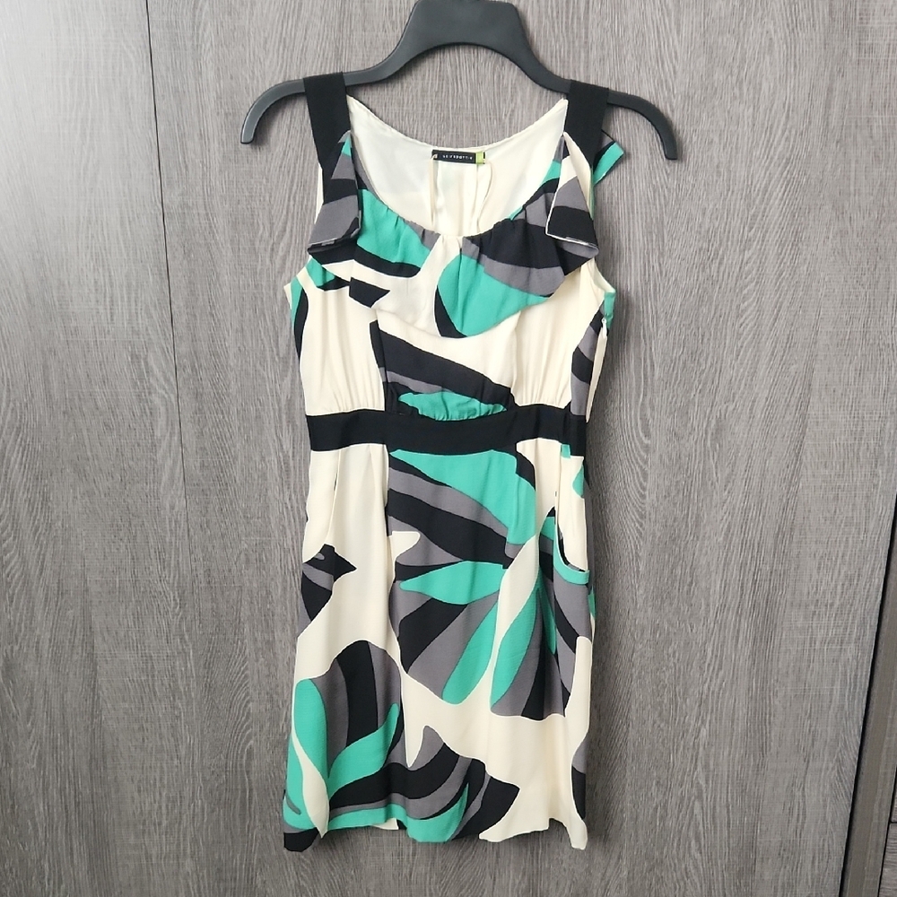 Leifsdottir Blue and Black Sleeveless Sundress